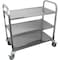 Amgood 34 in. Long x 18 in. Wide Stainless Steel Dining Cart-3 Shelf Heavy Duty Utility Cart on Wheels AMG RP3-2 CART - alternate 1